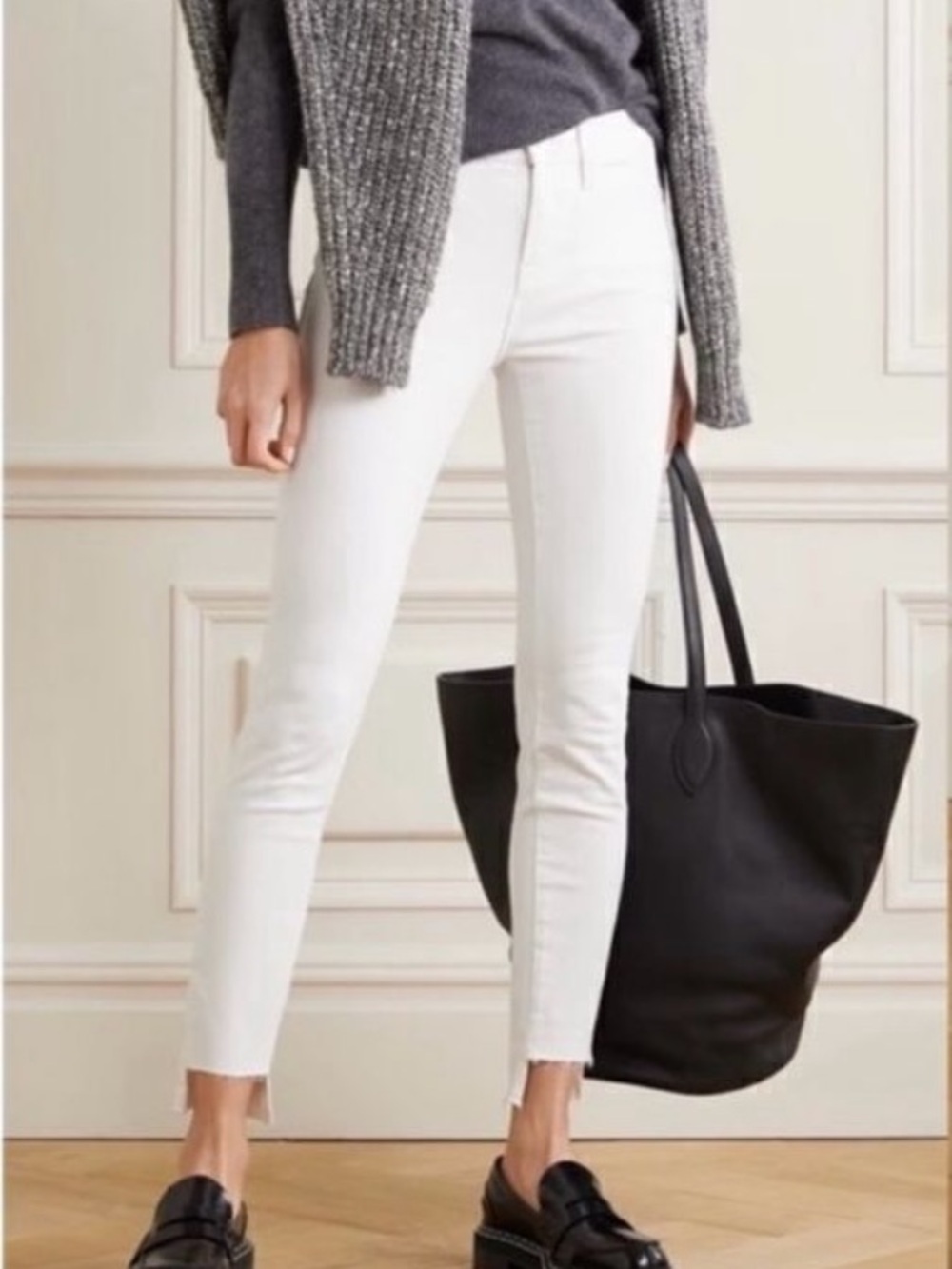 Frame Denim Slim White Jeans